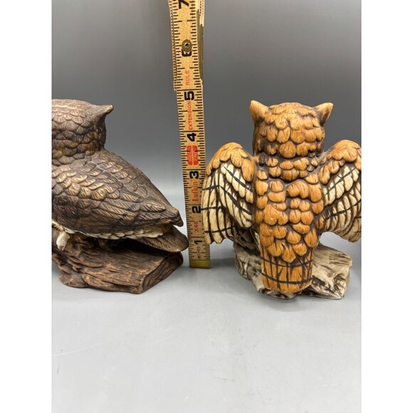 Set Of 3 Vintage Homco Ceramic Owl Figurines Retro Decor - Picture 7 of 8